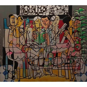 Sufyan Subazwari, 48 x 54 Inch, Acryhlic on Canvas, Figurative Painting, AC-SSW-002